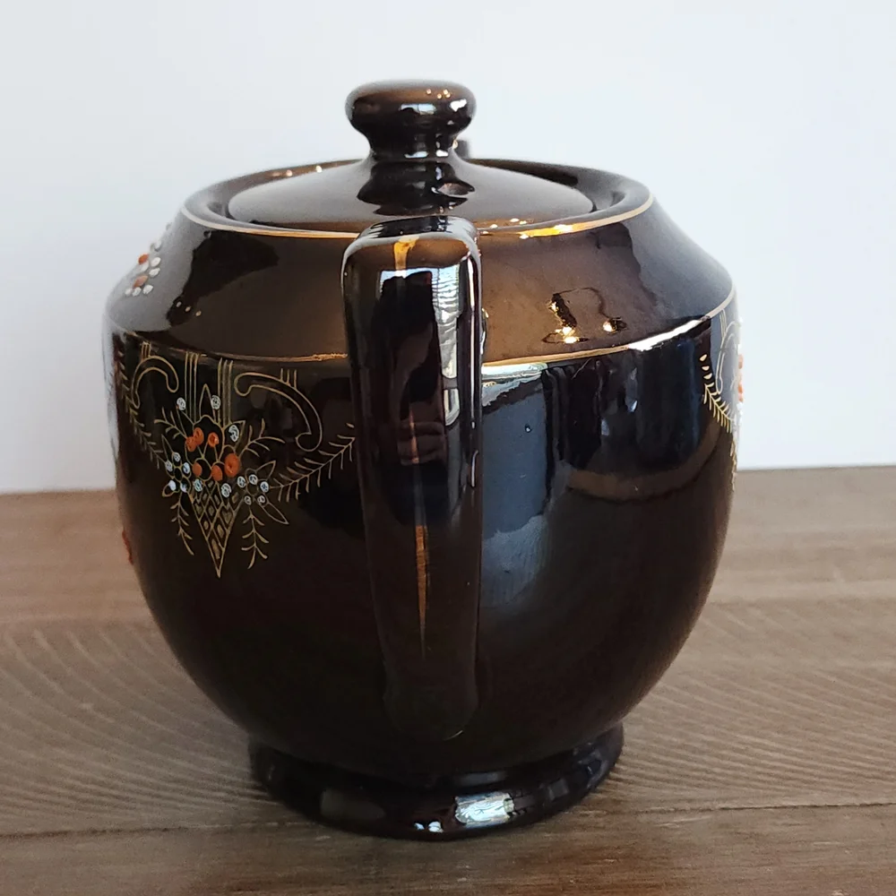 1940s‎ Vintage Japanese Moriage Teapot